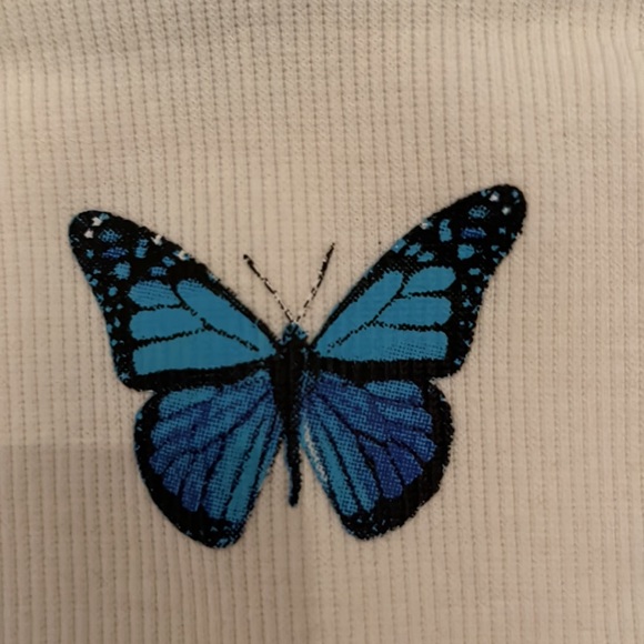 SHEIN Butterfly Halter Tank Top - Picture 2 of 4